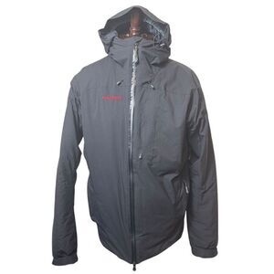 Mammut Black Waterproof Hooded Technical‎ Jacket Outdoor Hiking Mountaineering
